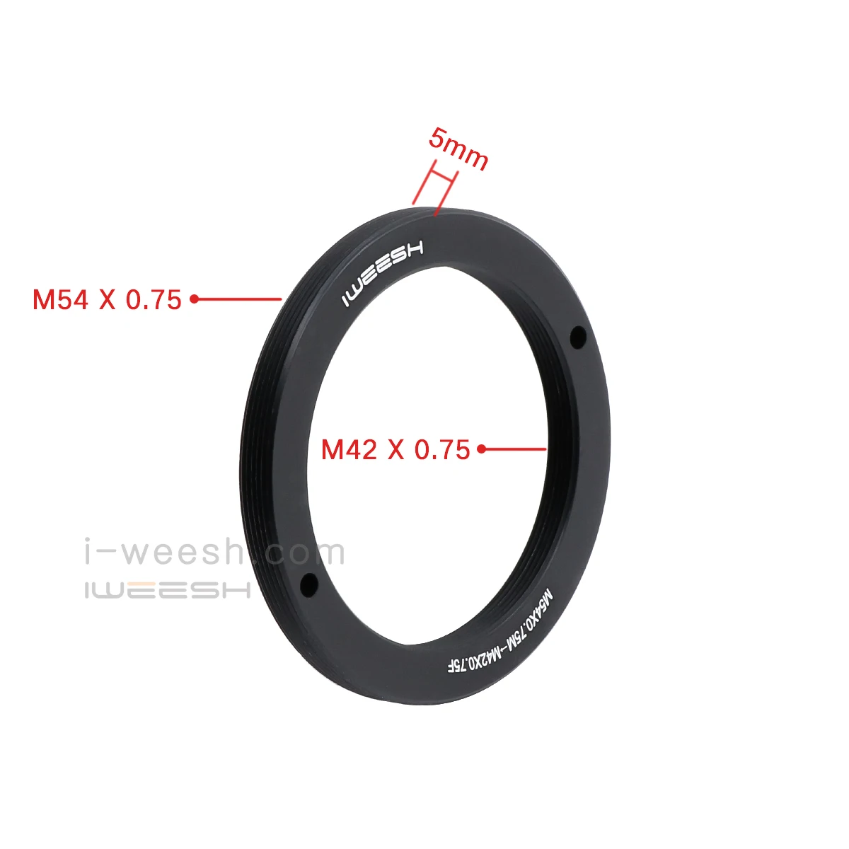 Anneau adaptateur de télescope M54 à M42, cadre en alliage avec filetage 0.75 pour équilibrer le télescope