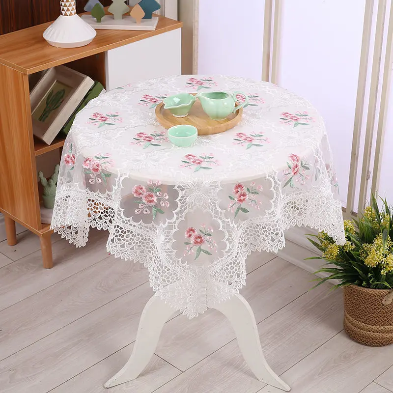 European Rectangular Lace Table Cover, Luxury Tablecloth, Wedding Party Hotel Table Cloth, Coffee Dinning Table Decor