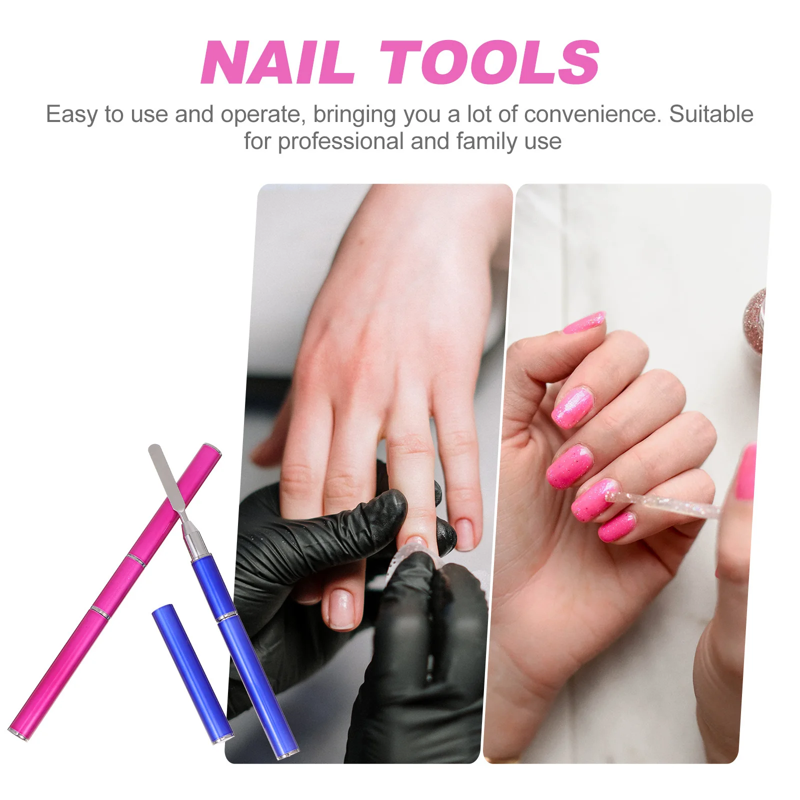 

2Pcs Nail Art Phototherapy Pen Durable Double-End Manicure Tool Lightweight Professional Nail Salon Supply Phototherapy Pen