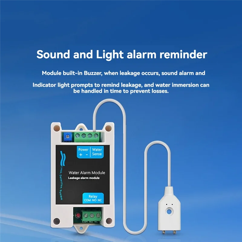 AC56-水漏れ自動遮断弁警報水浸センサーモジュールケーブル家庭用オーバーフロー警報モジュール