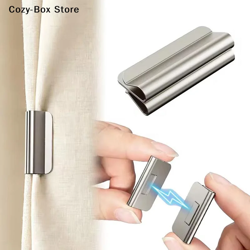[ZY]2/4Pc Strong Magnetic Curtain Clips For Prevent Light Leaking Keep Curtain Closed For Home Bedroom Office Curtain Draperies