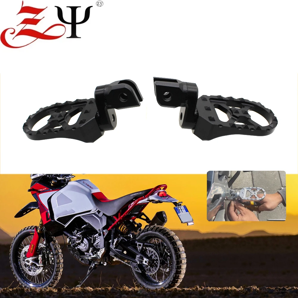 

DesertX Rally Adjustable Front Footrest Rear Footrest Rotatable Foot Footpeg Fit For Ducati Desert X 2022 2023 2024 2025-