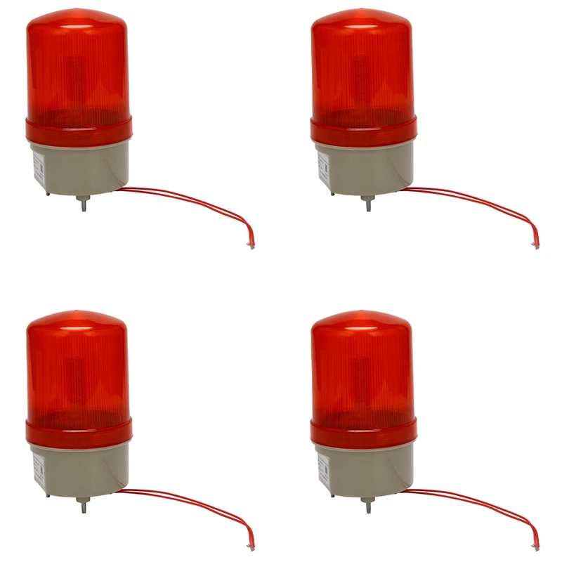 

RISE-4X Industrial Flashing Sound Alarm Light,BEM-1101J 220V Red LED Warning Lights Acousto-Optic Alarm System Rotating Light