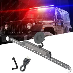 LED Strobe Police Lights Anti collision light For Auto Emergency Grill Warning Lamp 21led Windshield Bar Traffic Car Accessories