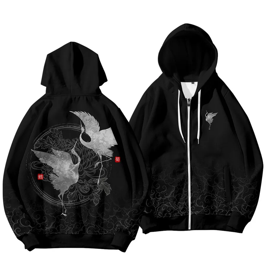 Hot Sales Autumn Winter Sweatshirts Chinese Style Demon 3D Digital Printing Hoodies Men Fashion Streetwear Hoodie Casual Jacket