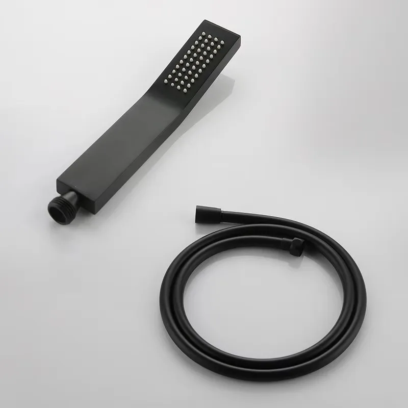 Bathroom Luxury Shower Faucet Set Rain Mixer Combo Set Wall Mounted Rainfall Square Shower System