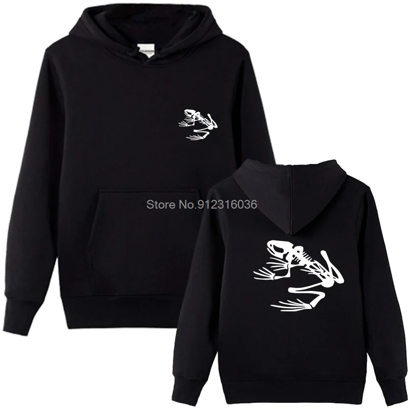 Men  Seals Skeleton Frog Printed hoodie Men Unisex Hooded Sweatshirt Hip Hop Oversized Sweter Harajuku Streetwear