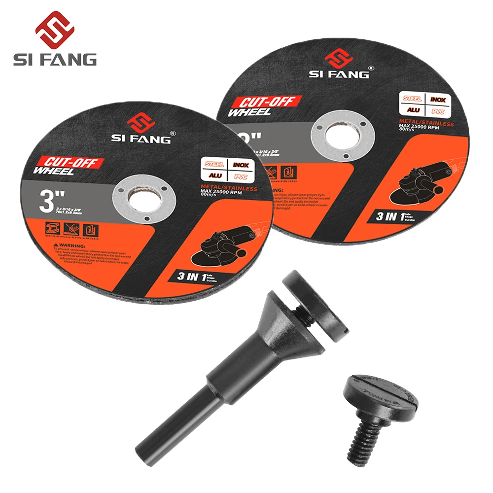 3 Inch 75mm Metal Cutting Discs Diamond Grinder blade Angle Grinder Grinding Wheel with Mounting Mandrel Set