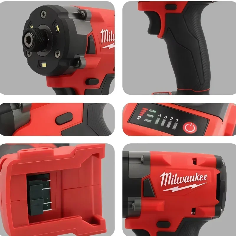 ミルウォーキー 18V バッテリー電動コードレスレンチ ブラシレスドライバー インパクトドリル 電動工具 車 トラック修理用