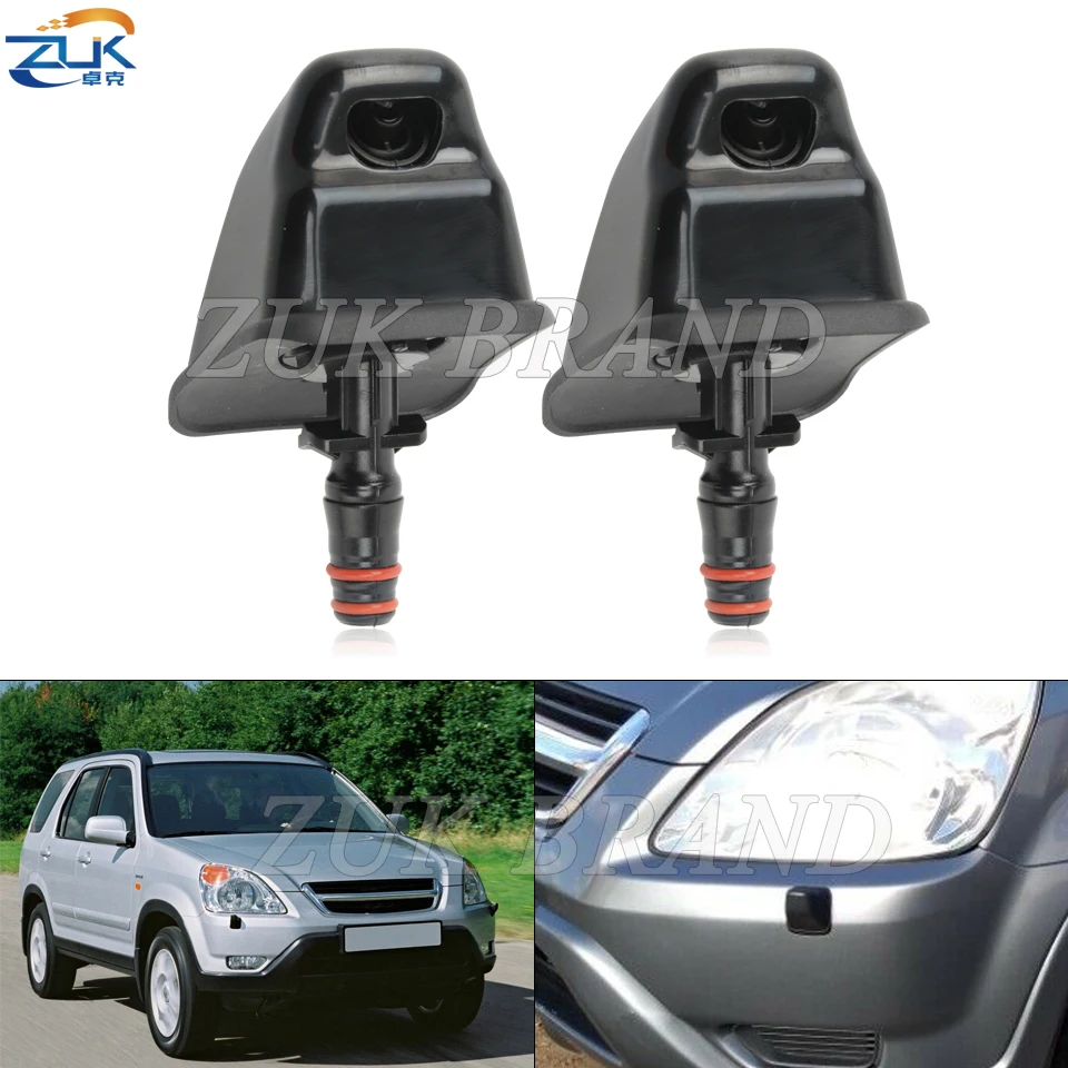 2PCS Front Headlight Washer Nozzle Headlamp Cleaning Water Spray Jet Actuator For HONDA CRV CR-V II MK2 2001 2002 2003 2004 RD