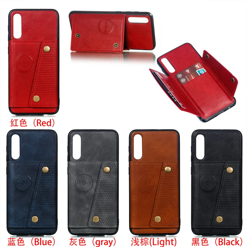 Luxury Leather Wallet Shockproof Case For Samsung Galaxy A20 A30 A50 A70 A80 A90 A50S A30S Magnetic Car Holder Stand Flip Cover