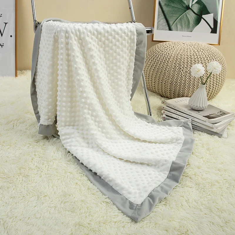 

Двухслойное детское одеяло, мягкое плюшевое одеяло для новорожденных, для младенцев и малышей, унисекс