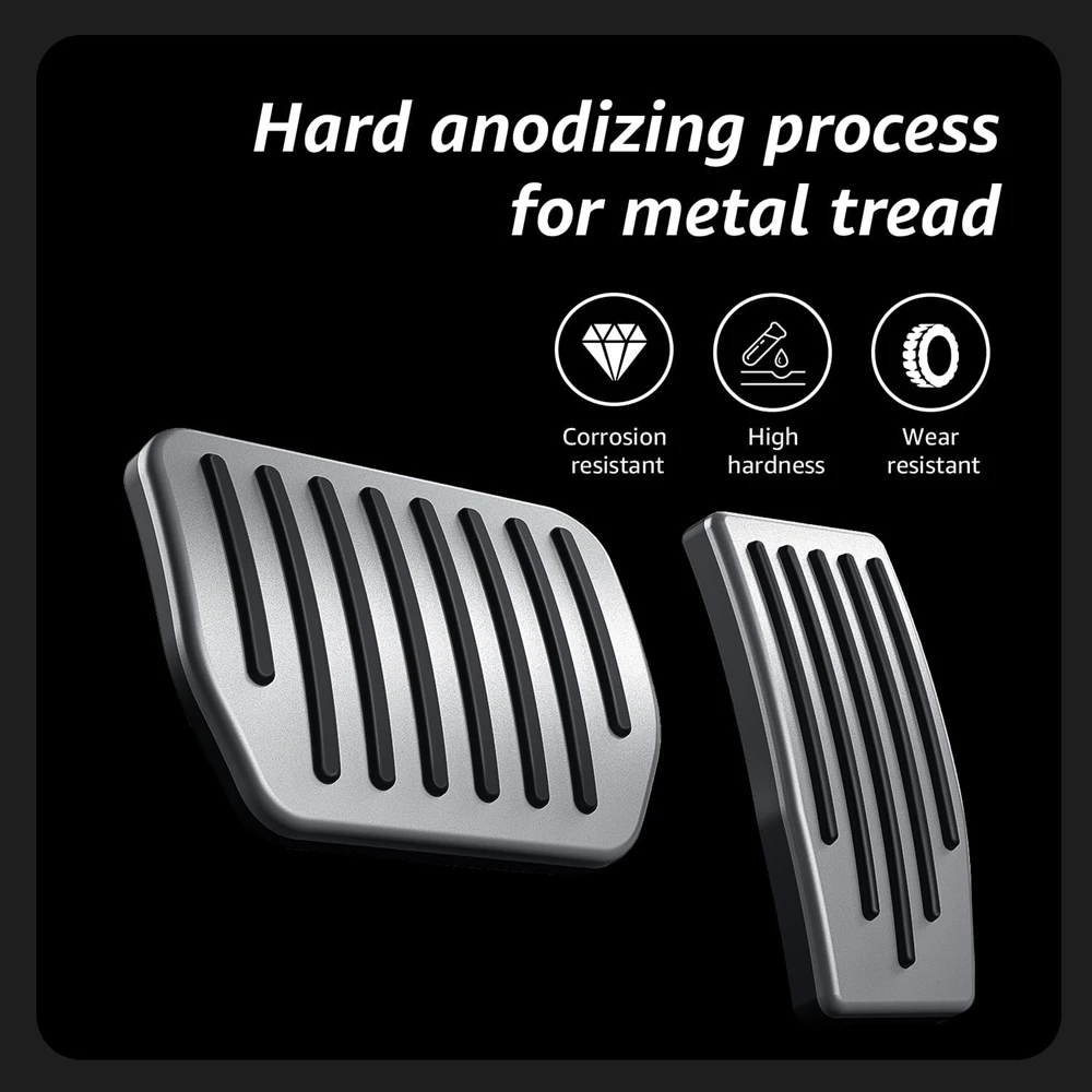 USVOTOV الأداء وسادة دواسة القدم ل تسلا نموذج 3 Y العرعر دواسات القدم غطاء استبدال عدم الانزلاق حامي اكسسوارات الكسوة #5