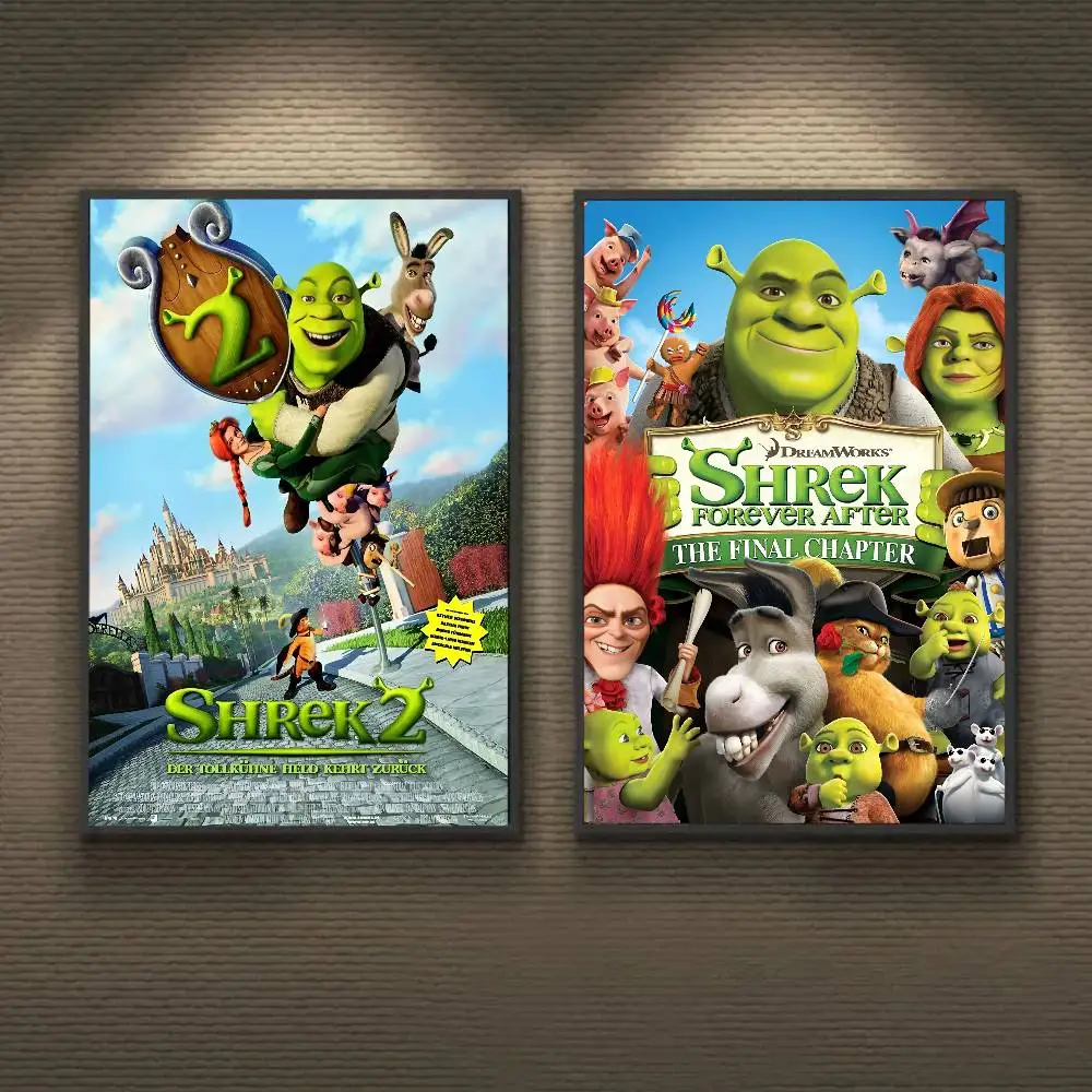 ملصق فيلم S-Shrek 2 ملصق فني ذاتي اللصق مقاوم للماء ملصق ورق مقهى بار غرفة النوم ديكور جدران