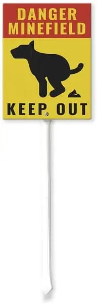 Eveokoki Danger Minefield Keep Out Yard Signs with Metal Stakes,8x12 Inches, UV Protected & Waterproof,Fade Resistant,Easy I