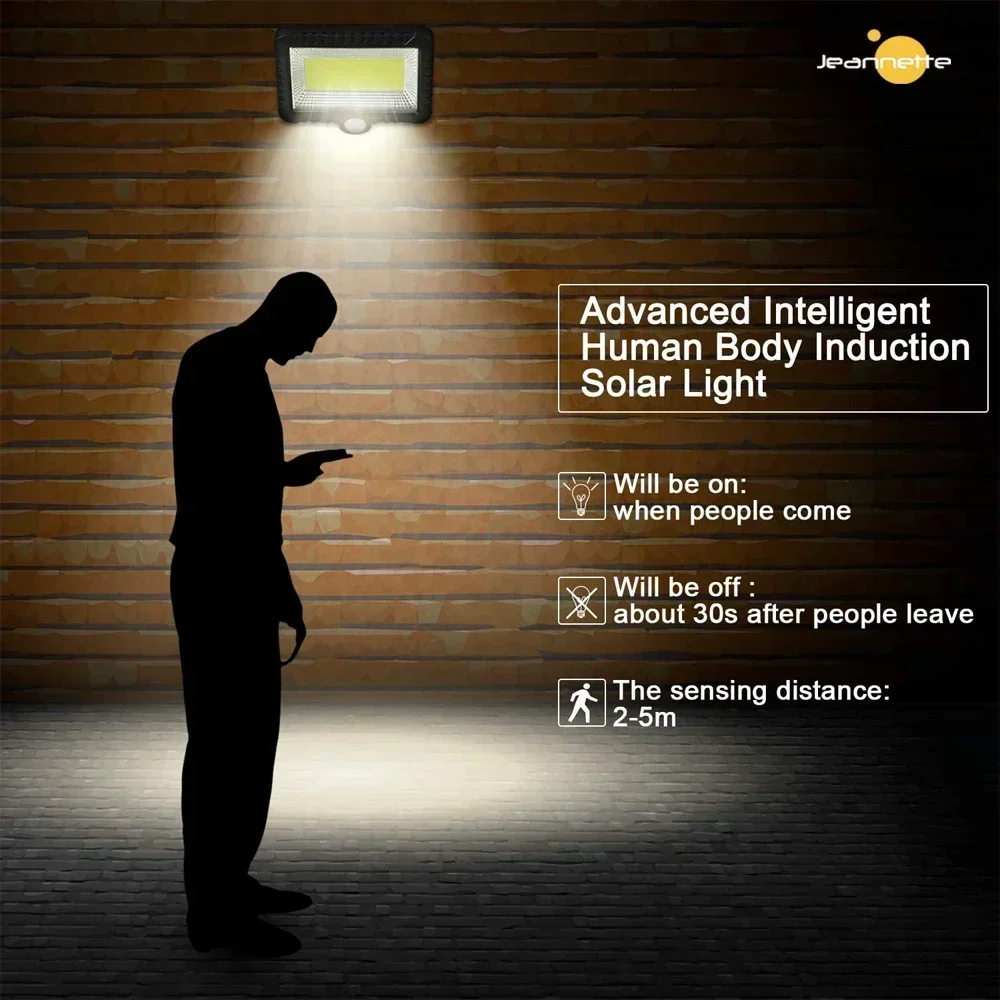 Solar Light Outdoor  LED Solar Light Outside with Motion Detector IP65 Waterproof 120° Lighting Angle Solar Wall Light