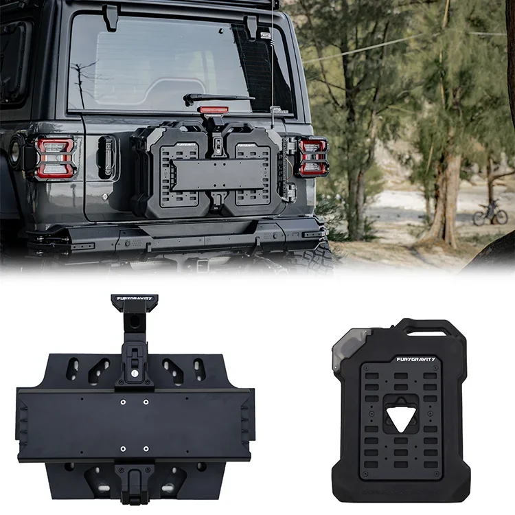 Furygravity Tailgate Equipment with 8L oil boxes, high brake light rack for Jeep Wrangler Land rover