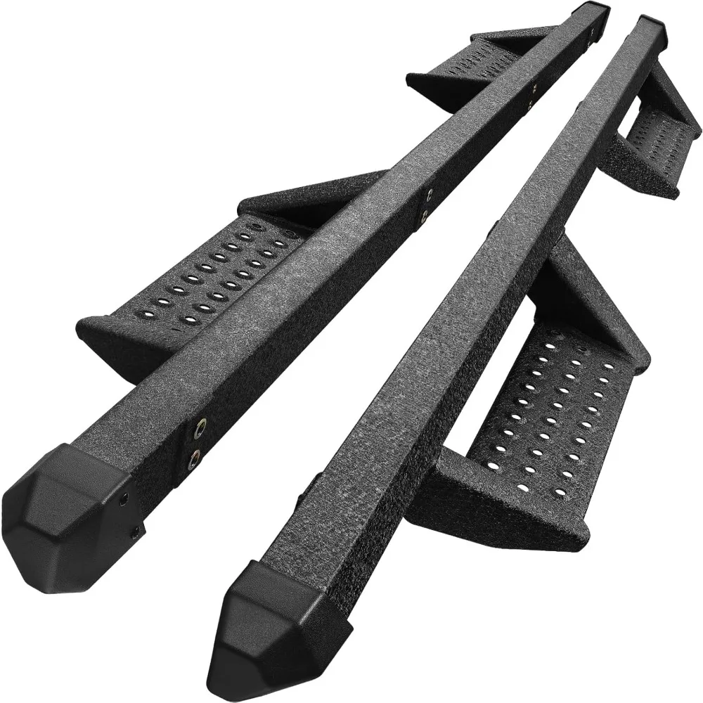 

Running Boards Compatible with 2019-2025 Dodge Ram 1500 Crew Cab (Excl. Ram 2500/3500/Classic), Dual-Stage Textured Black Powder