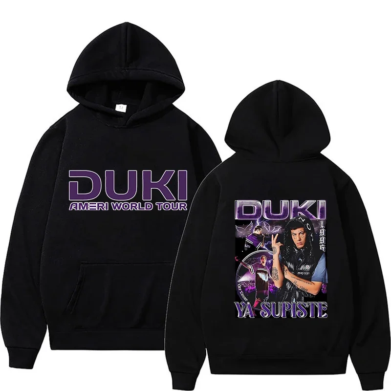 Duki Ameri Print Hoodie Autumn Winter Unisex Tour 2025 Y2K Creative Tops Sweatshirt Autumn Unisex Long Sleeve Clothes Pullovers