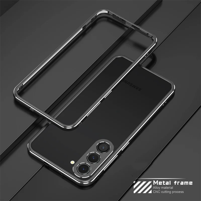 Aluminum metal bumper Frame Slim Cover phone case+ carmera Protector For Samsung Galaxy S24 S23/S23+/S23 Ultra S22 S23FE