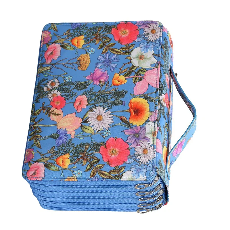 Organizer per astucci colorati con slot EDT-250 con cerniera a 5 strati, borsa portapenne di grande capacità per studenti artisti