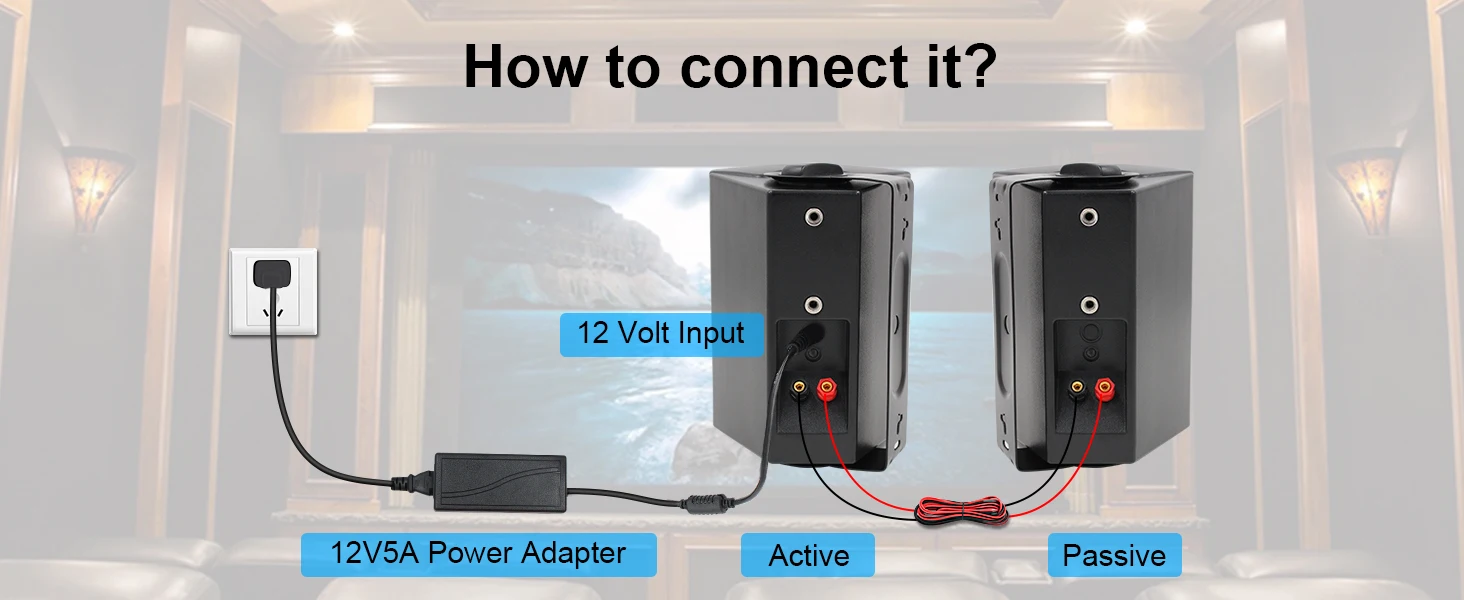 Herdio 5,25 Zoll Outdoor Bluetooth-Lautsprecher 300W Kabelgebundene Wasserdichte Wandmontierte Terrassen- und Boot-Aktivlautsprecher für Garage, Deck und Zuhause – Detail 10
