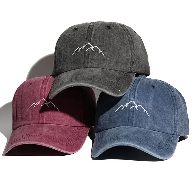 Fashion Retro New Simple Embroideried Washed Cotton Baseball Cap for Men Women Outdoor Snapback Vintage Dad Hats Casquettes