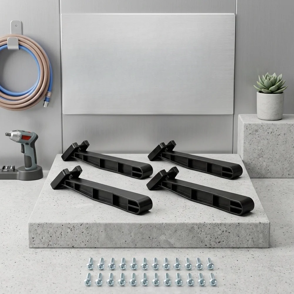 Sink Bracket Kit Compatible with Undermount Sinks - 30 cm x 10 cm x 10 cm Black Alloy Bracket for DIY Sink Repair