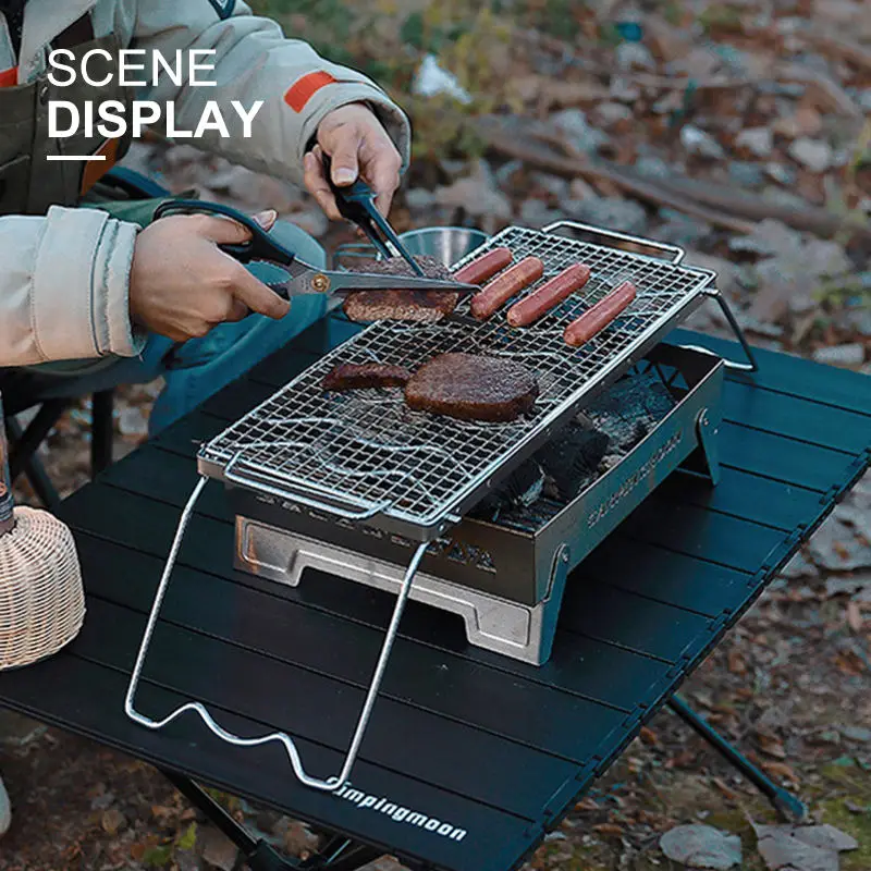 

Camping Outdoor Wire Mesh Rack Net Mesh Nonstick Bbq Grill Grate Grid Stainless Steel Folding Bbq Grill Grate Grid