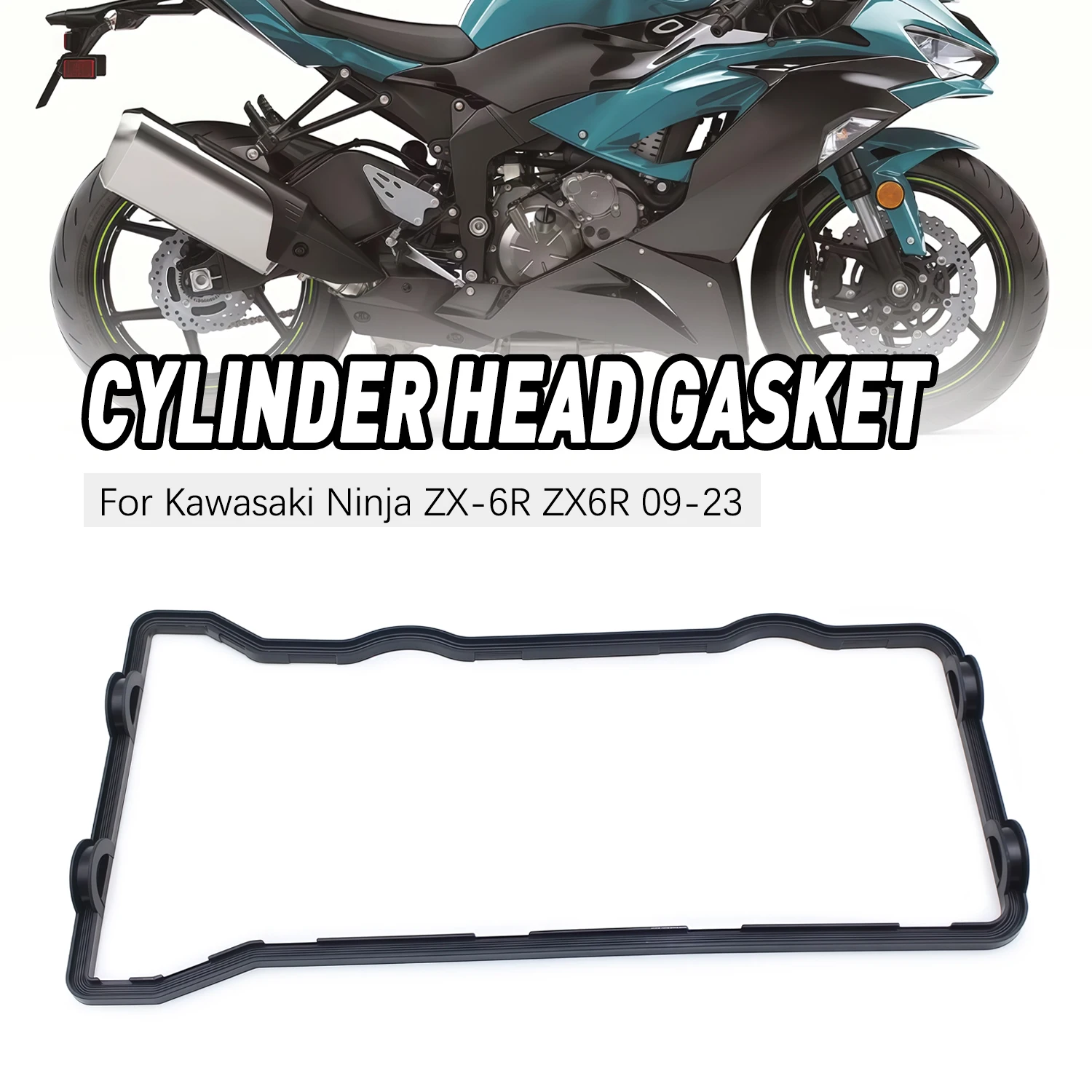 

For Kawasaki Ninja ZX-6R ZX6R 2009-2017 2018-2025 11061-0375 Black Rubber Cylinder Head Valve Cover Gasket Seal Motorcycle