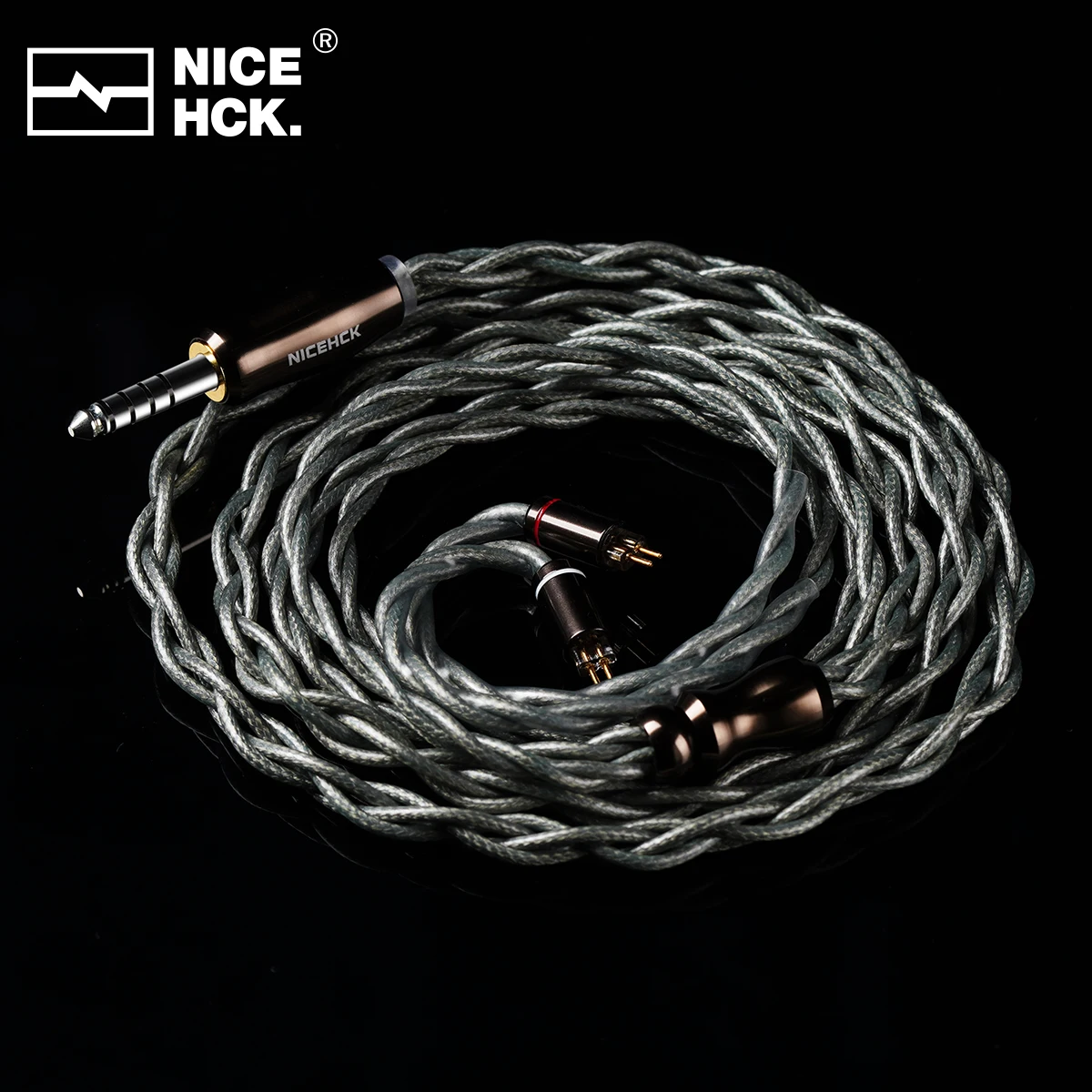 NICEHCK Pervasion High Resolution 19AWG Ultra-Pure Single-Crystal Copper IEM Cable 4.4mm Plug Gold Plated OFC 2Pin DaVinci Titan