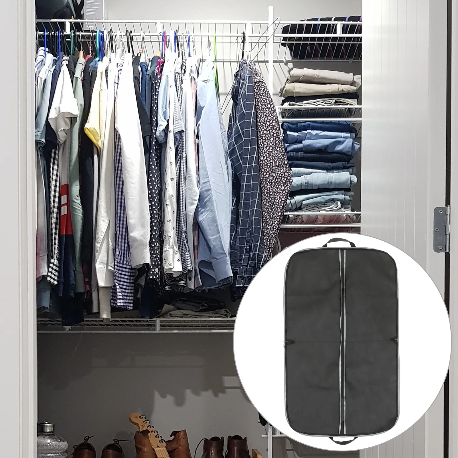 

Hanging Garment Bag Clothes Case Travel Suit Cover Business Folding Coat Protector Household Dust Cover Storage