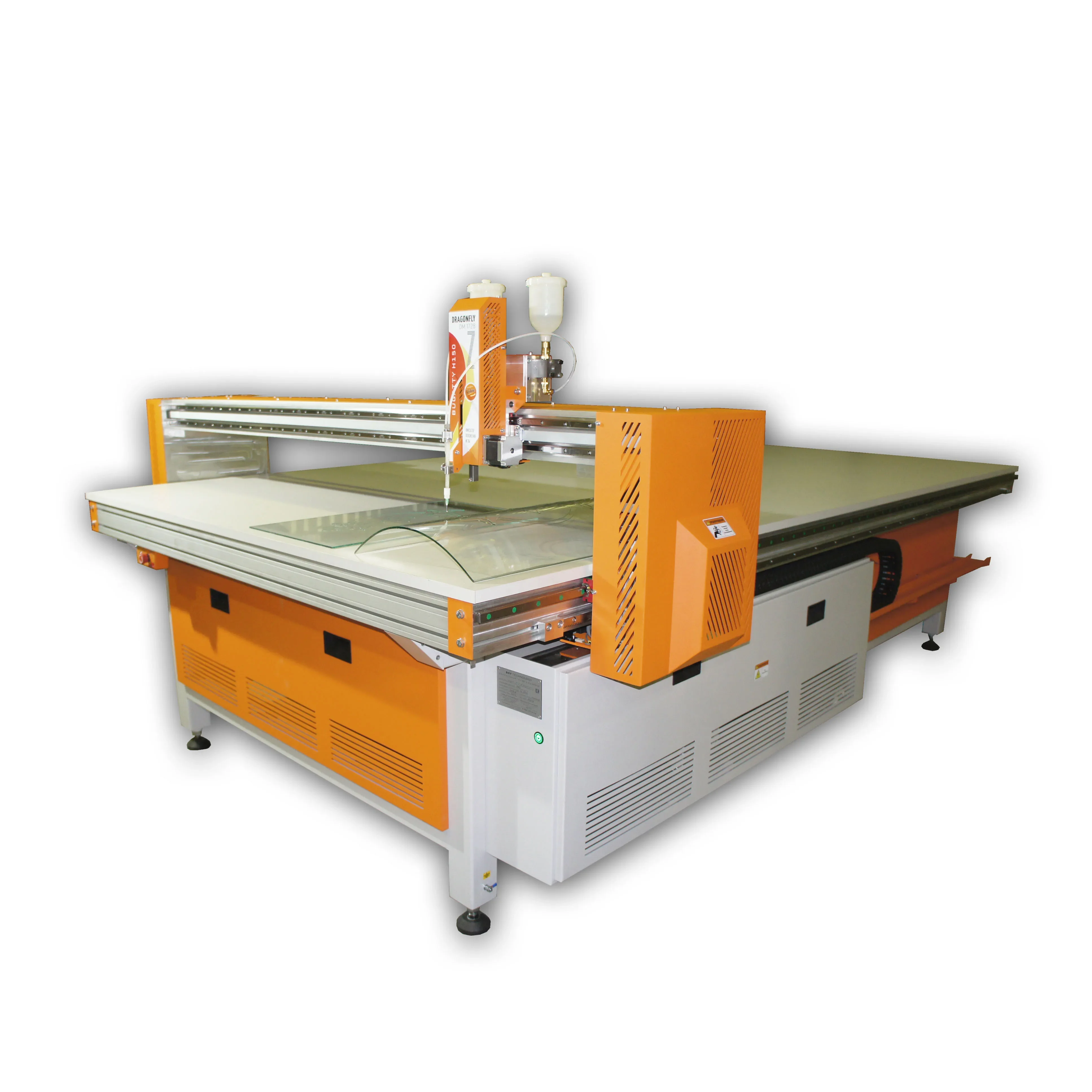 Colored dragonfly mechanical equipment with glass and sturdy cutting function machine for production