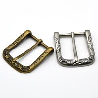 1Piece Belt Buckle for Men 40mm Pin Buckle Embossed Waistband Head Leather Craft Belt Parts DIY Accessories Antique Bronze 2