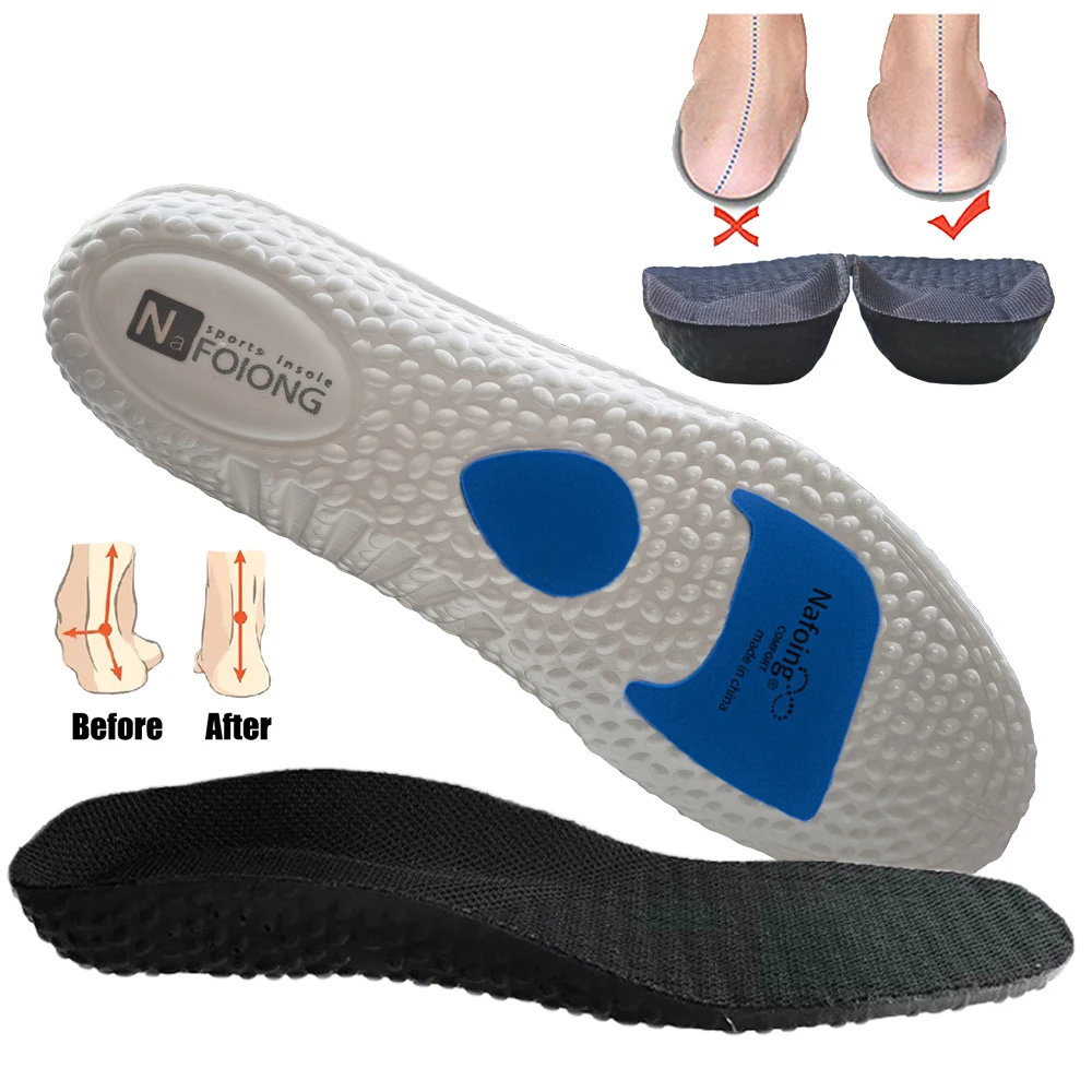 EVA Orthopedic Insoles for Shoes Men Women Sneakers Comfort Inner Sole High Elastic Shock Absorption Sports Running Shoes Pads