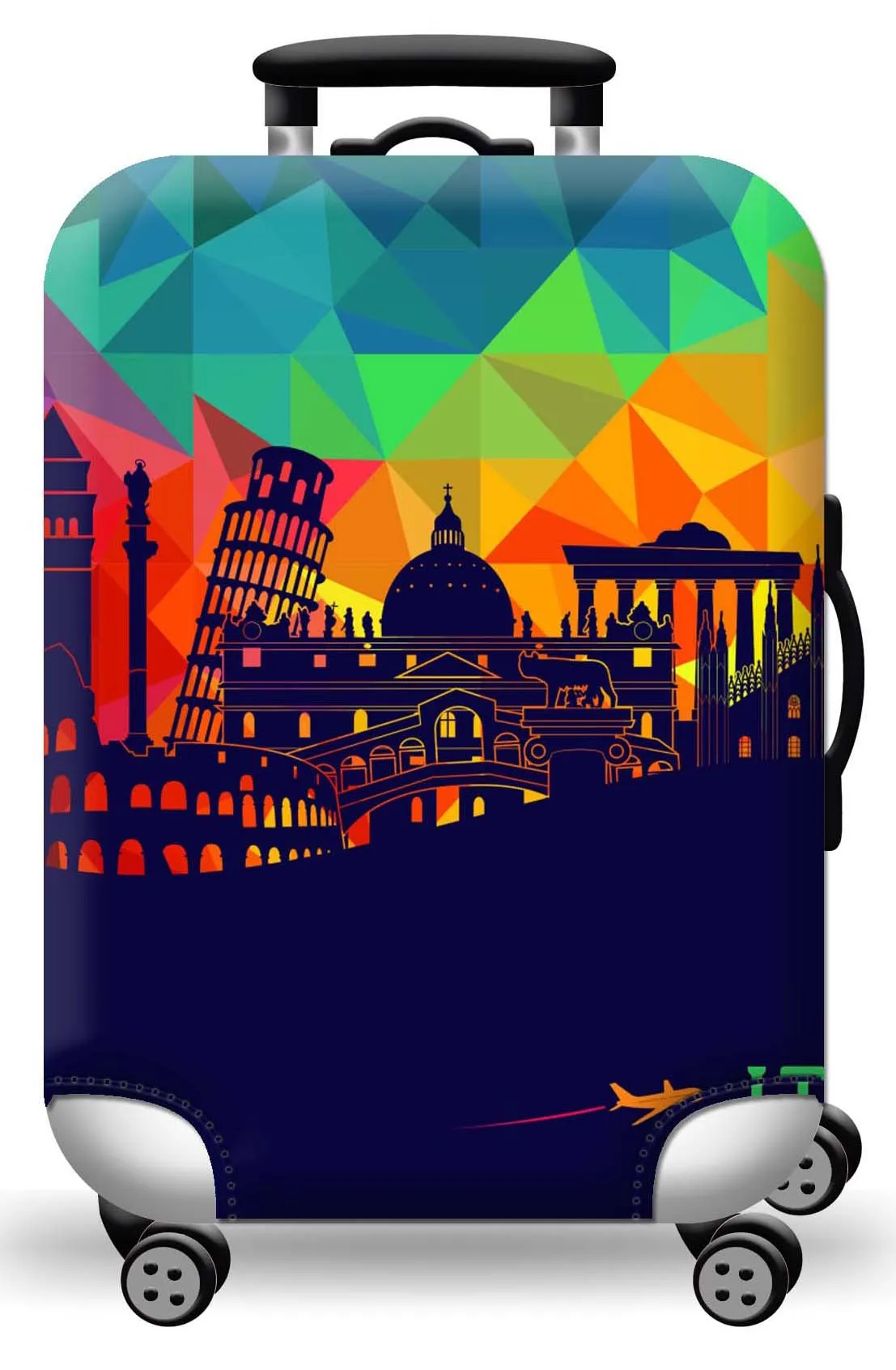QUEENSHOW Housse de Valise Carte du Monde 8
