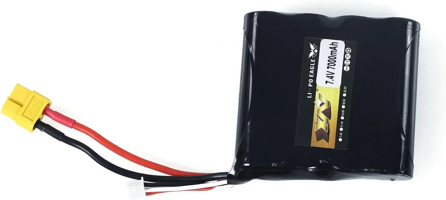 Batería LiPo 7.4V 7000mAh – Para Tanque RC Henglong 1/16 - imagen 5