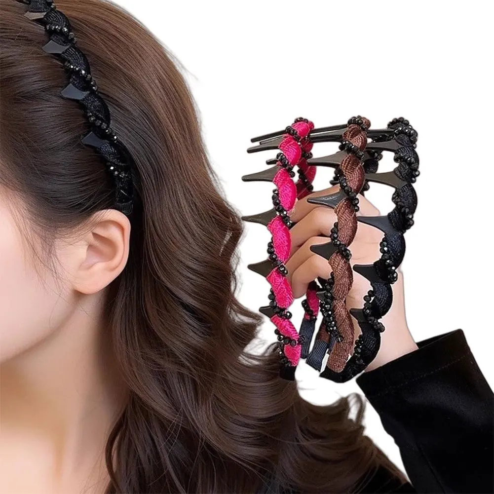 

3Pcs Elegant Headband with Teeth Decorative Hair Band Fashion Non-slip Hairband for Women Hair Accessories