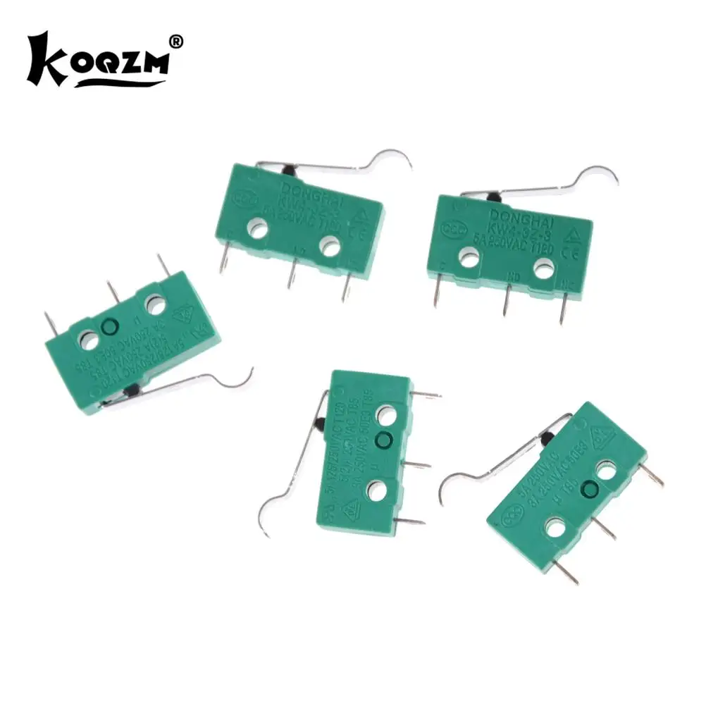 5pcs KW4-3Z-3 SPDT NO NC Momentary Hinge Lever Limit Switch Microswitch