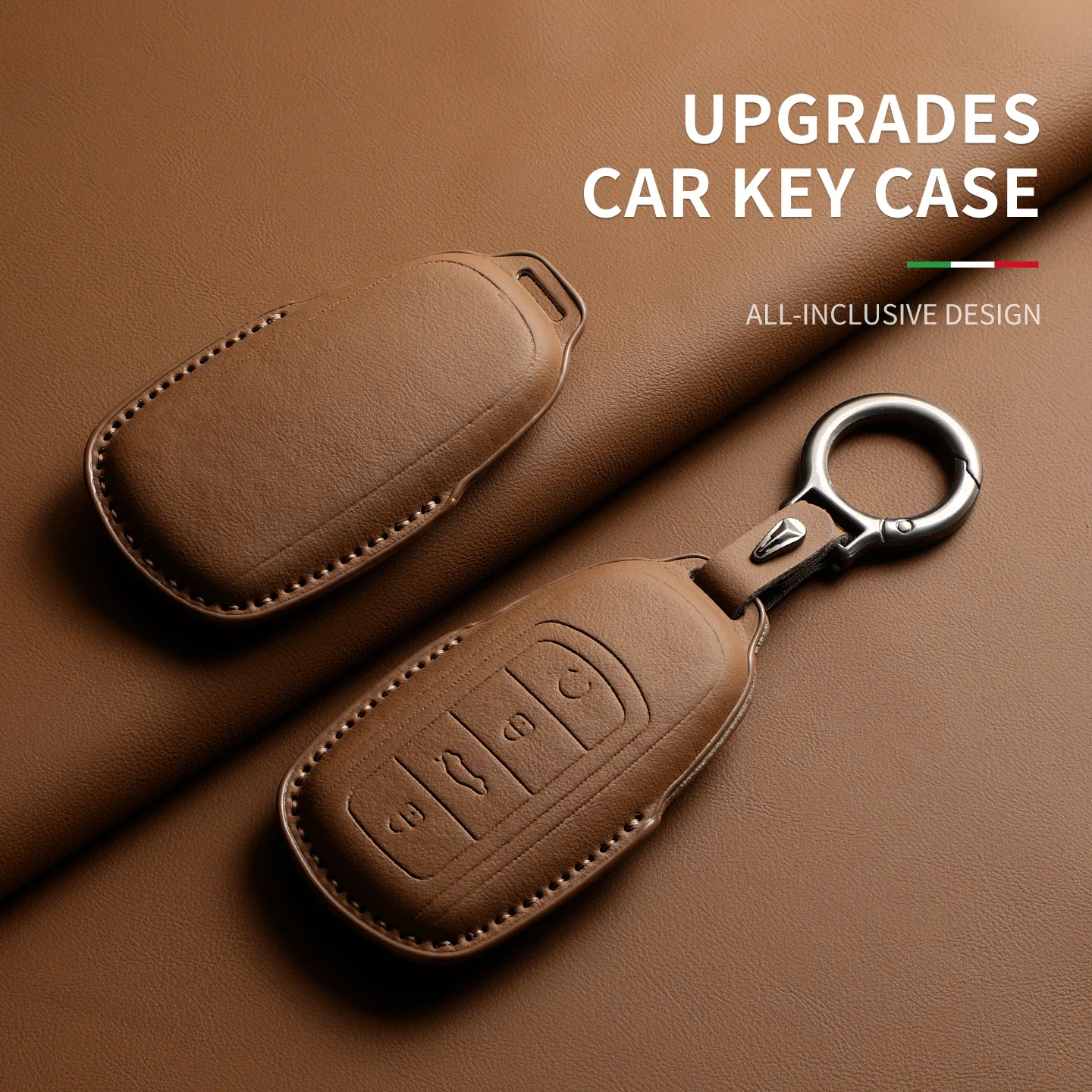 Original Car Color Leather Key Case Cover Fob For Chery Tiggo 8Pro Tiggo 8plus New 5Plus 7pro Tiggo 7Pro Max Omoda C5 Accessorie