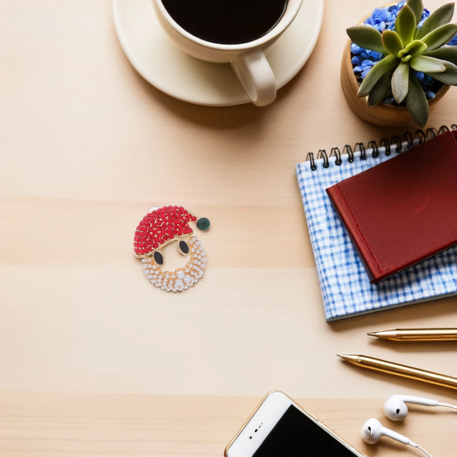 

1Pairs Xmas Santa Earrings Rhinestone Christmas Ear Studs Cute Holiday Festival Jewelry Costume Party Accessories