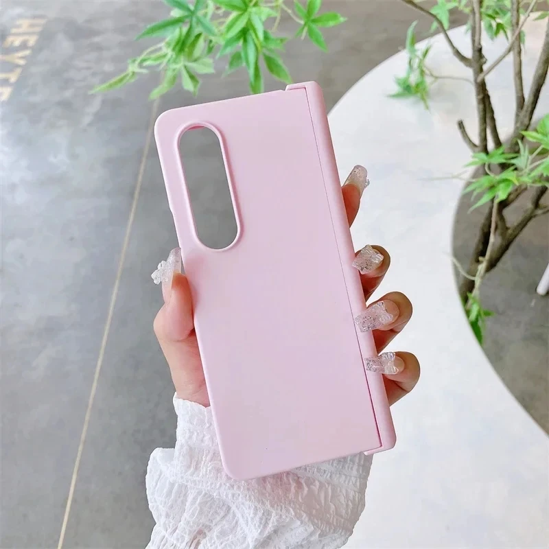 

Candy Color Hinge Protector Full Protection Cover For Samsung Galaxy Z Fold 5 6 Z Fold 4 3 Case Hard PC Shockproof Back Covers
