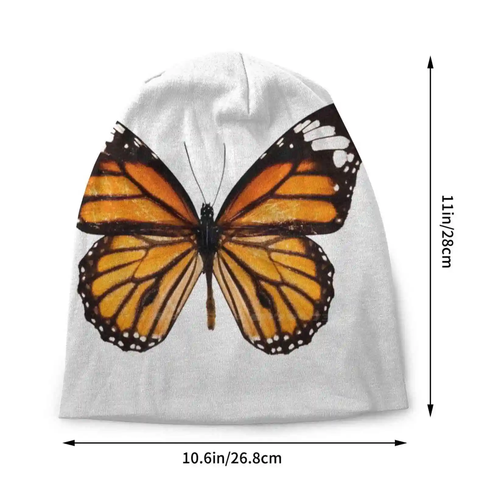 Monarch Butterfly Sticker Knitted Hat Warm Beanie Outdoor Caps Nature Wings Insects Flower Bug Summer Monarch Butterflies