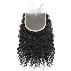 8-18 Inch Pixie Curly 4X4 Transparent Lace Closure Brazilian Lace Front Closure Only Pixie Mongolian Curl Human Hair for Women
