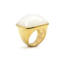 Valentine's day Agate stone Ring 316L Stainless Steel Rings for Men Women Fashion Jewelry Charm boho Ring unique anillo cuervo