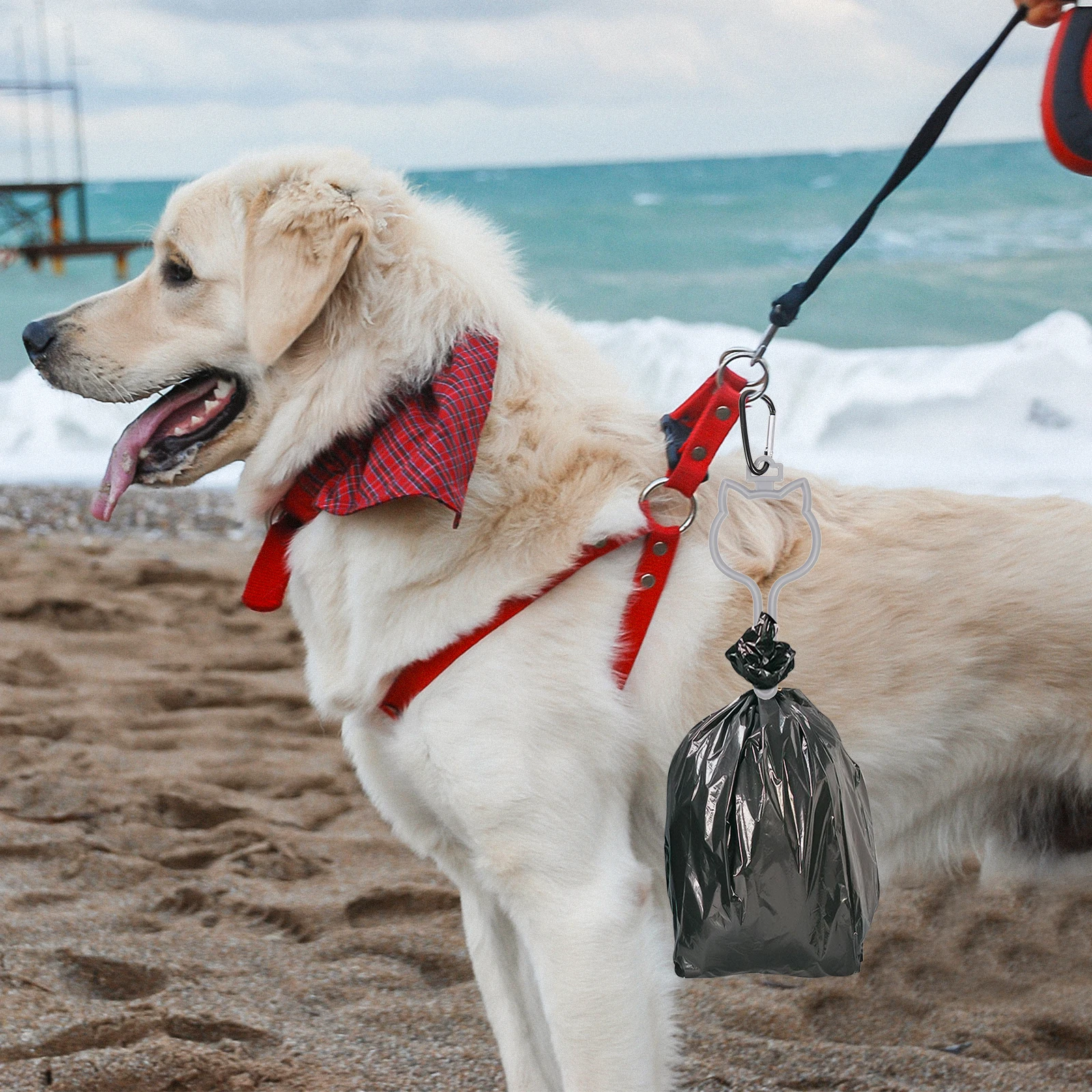 

8Pcs Portable Dog Waste Bag Holder Easy Carry Pet Supply Fixed Clip for Leash Compatible with All Traction Ropes Garbage Holder