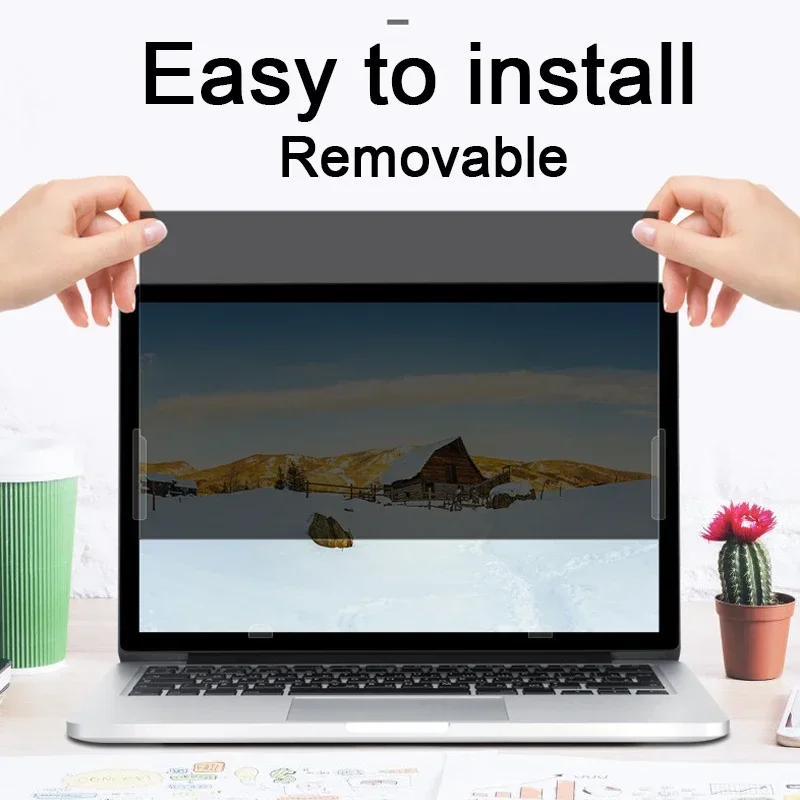 노트북용 프라이버시 스크린 보호대, 14 15.6 13 17 18.5 인치 노트북 PC 컴퓨터용, 스파이 방지 필터, 방수 매트 엿보기 방지 필름