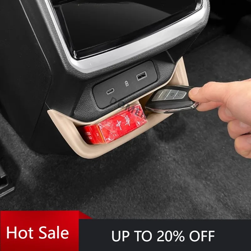 DOMEN New For Geely Monjaro Xingyue L 2025 Rear Exhaust Air Outlet Silicone Storage Box Original Car Color Interior Decoration S