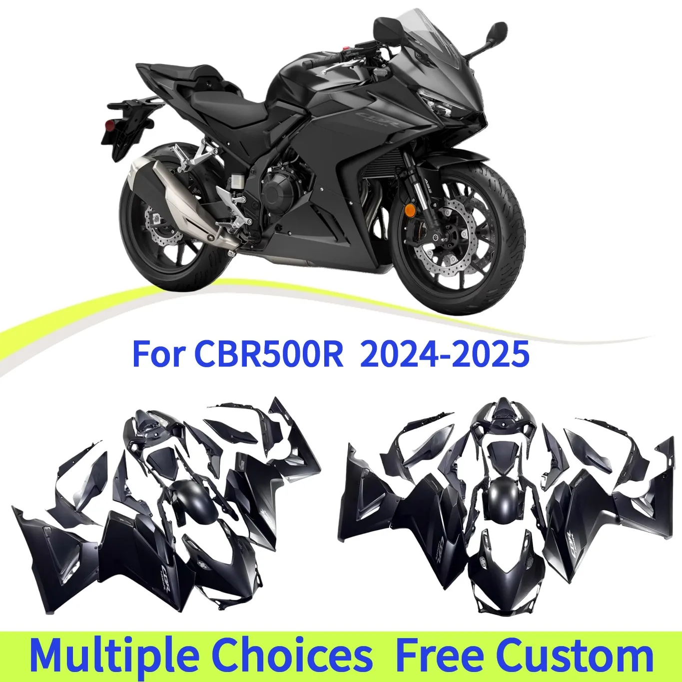 

Полный комплект пластиковых обтекателей для Honda CBR 500R CBR 400R 2024 2025: литые панели кузова методом инжекционного формования