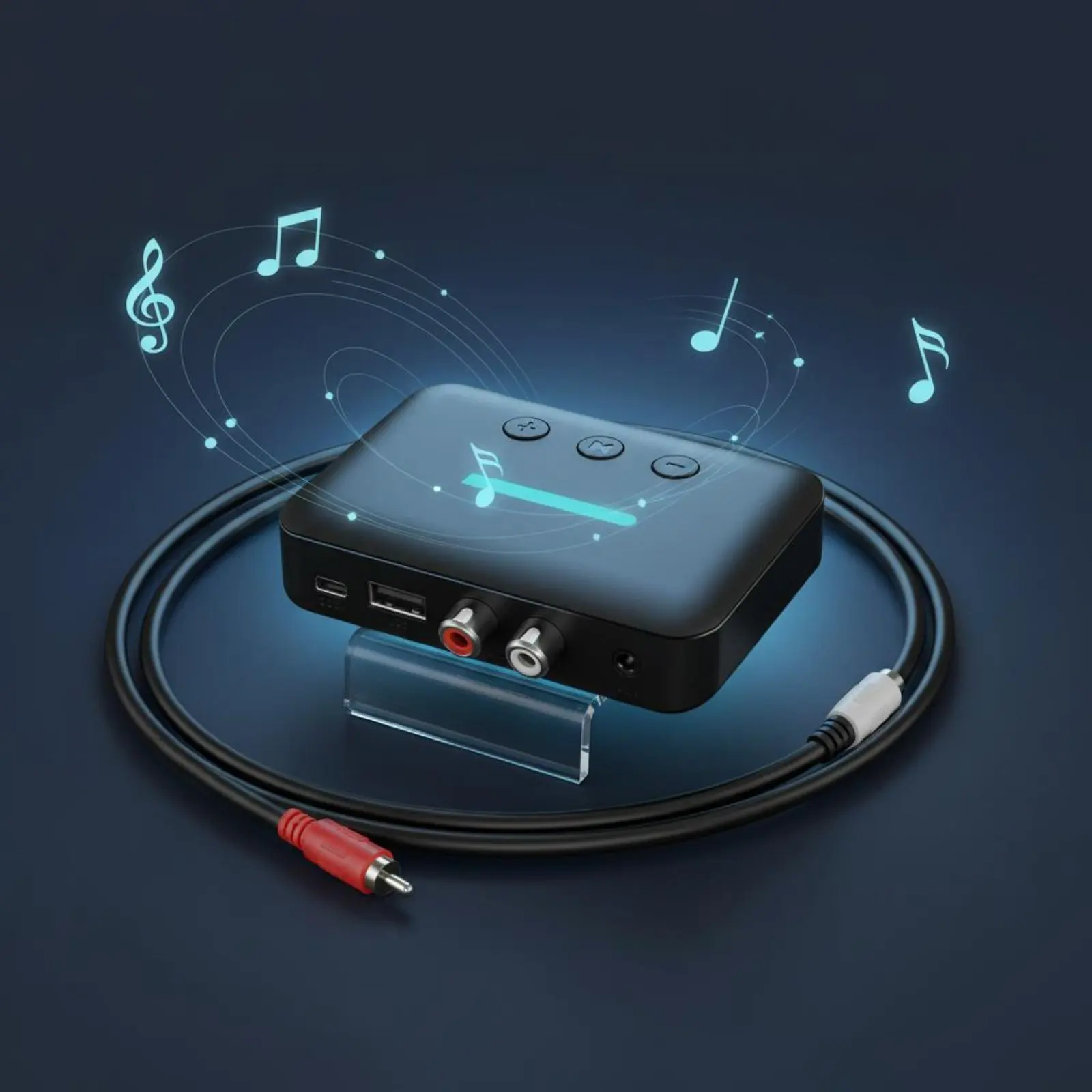 Bluetooth Transmitter Receiver 2 in 1 Bluetooth Audio Receiver Type-C Charging for Old Stereo, Amplifier Setup